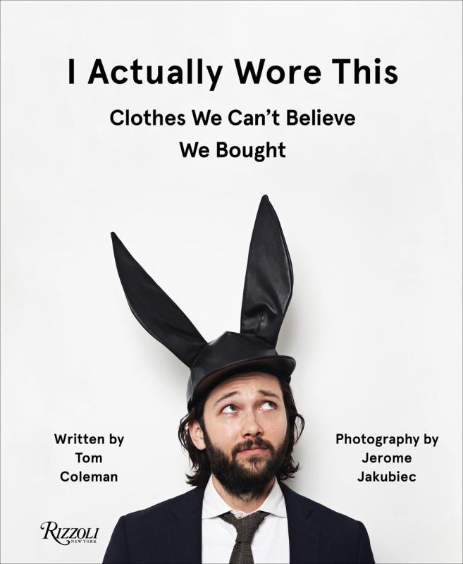 white cover with black text with person wearing a suit and cap with leather bunny ears
