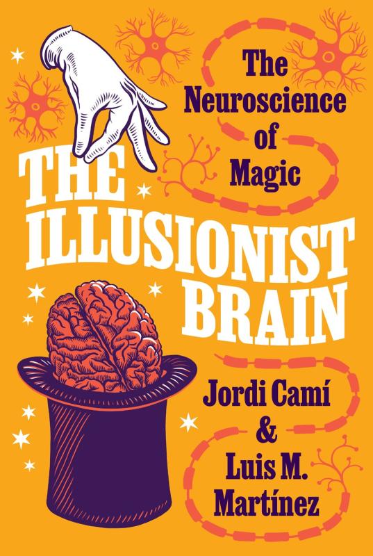orange cover with white text with purple hat with brain coming out of it