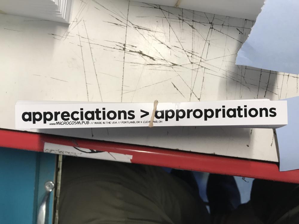 Sticker #535: appreciations > appropriations