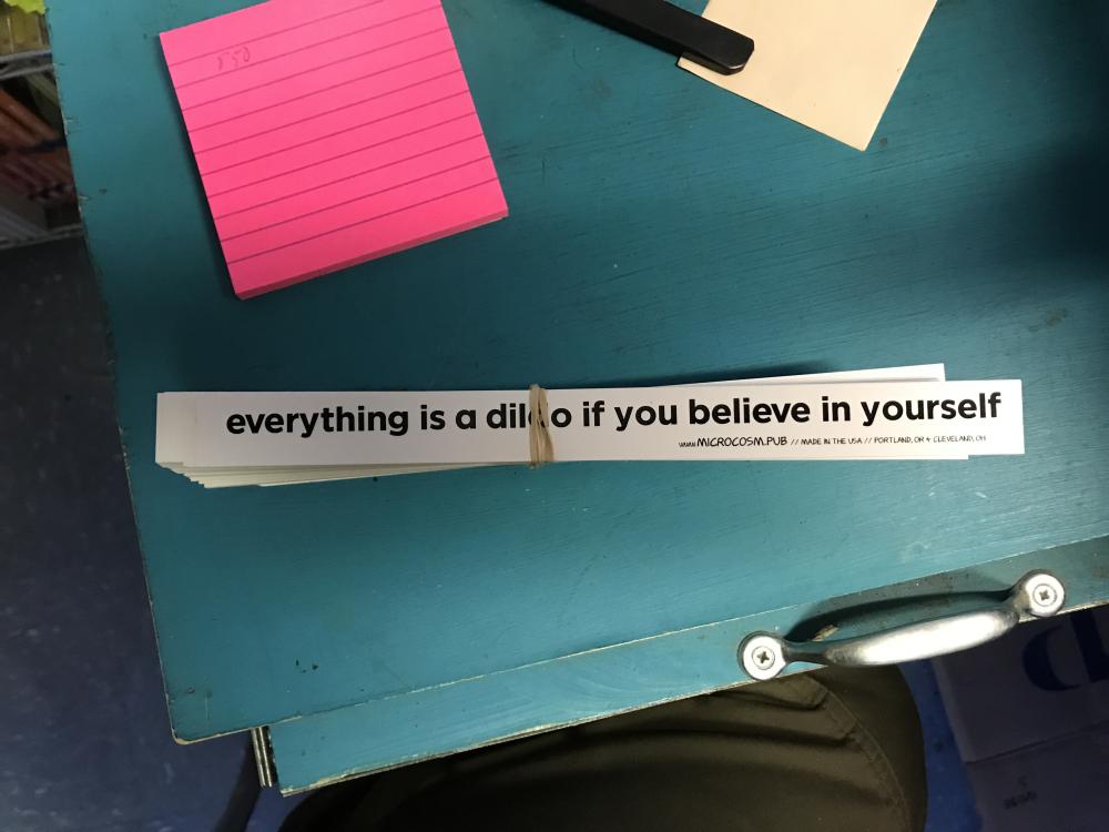 Sticker #550: Everything Is a Dildo If You Believe In Yourself