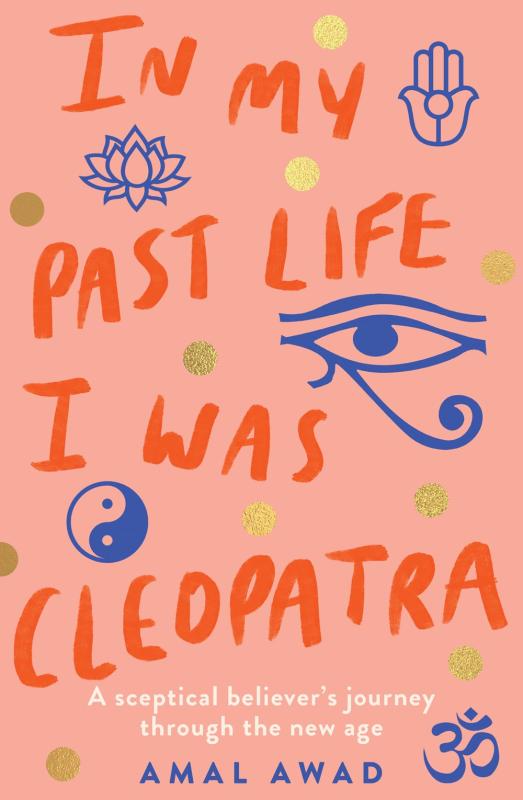 pink cover with red text and blue illustrations of various symbols
