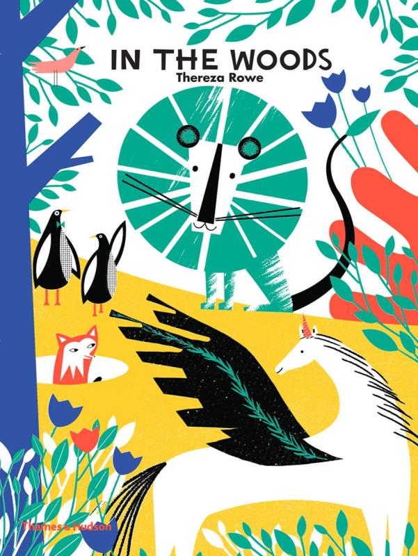 white cover with blue spine with colorful illustrations of plants and animals