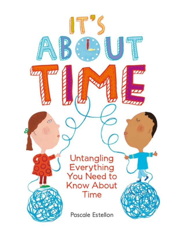 white cover with blue orange and red text with illustration of two kids unraveling yarn