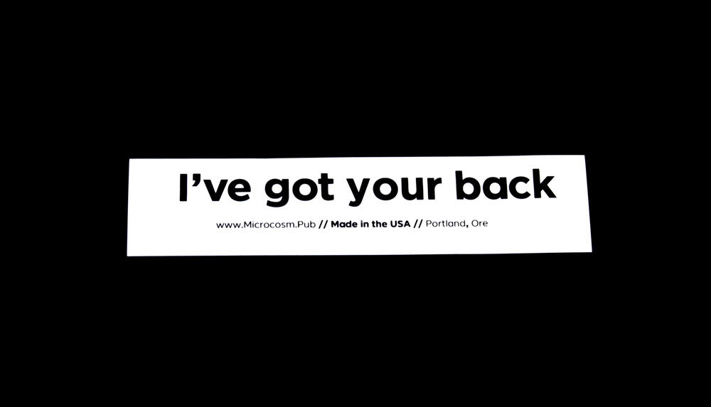 Sticker #424: I've Got Your Back