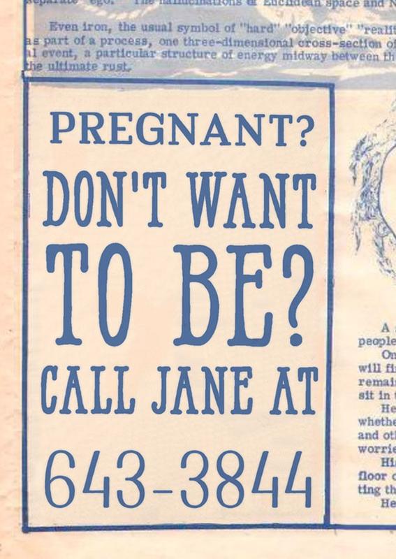 an old newspaper ad for the Jane abortion service