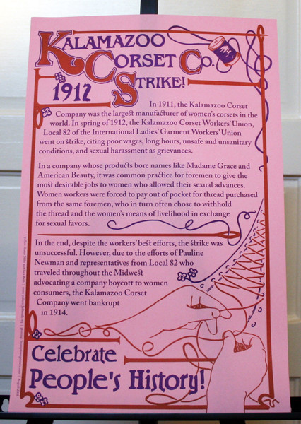 Kalamazoo Corset Company Strike of 1912 Celebrate People's History justseeds poster