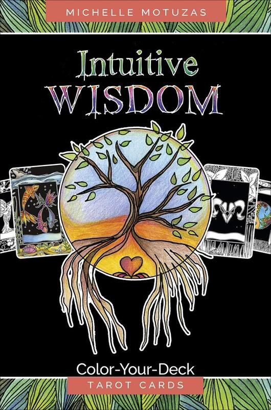 illustration of the tree of life, amid a series of Intuitive Wisdom tarot cards. 