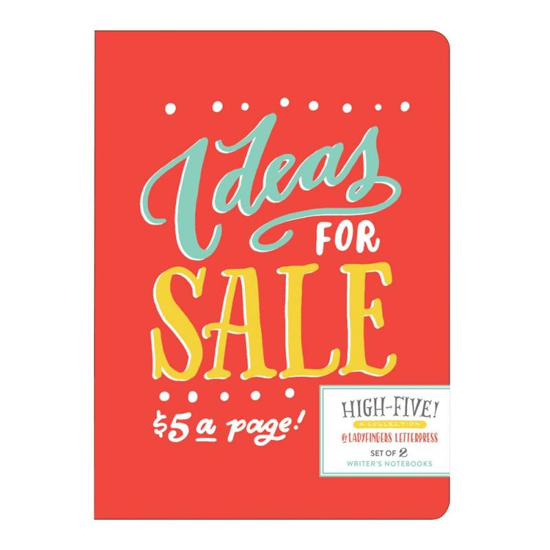 the words 'ideas for sale' against a red background