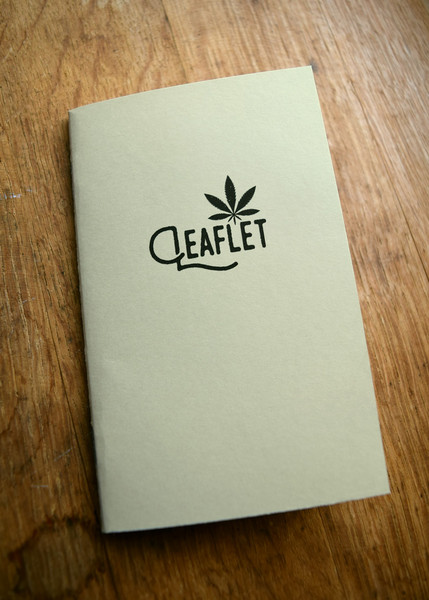 Leaflet marijuana cannabis strain tracking journal by Daniel Cole