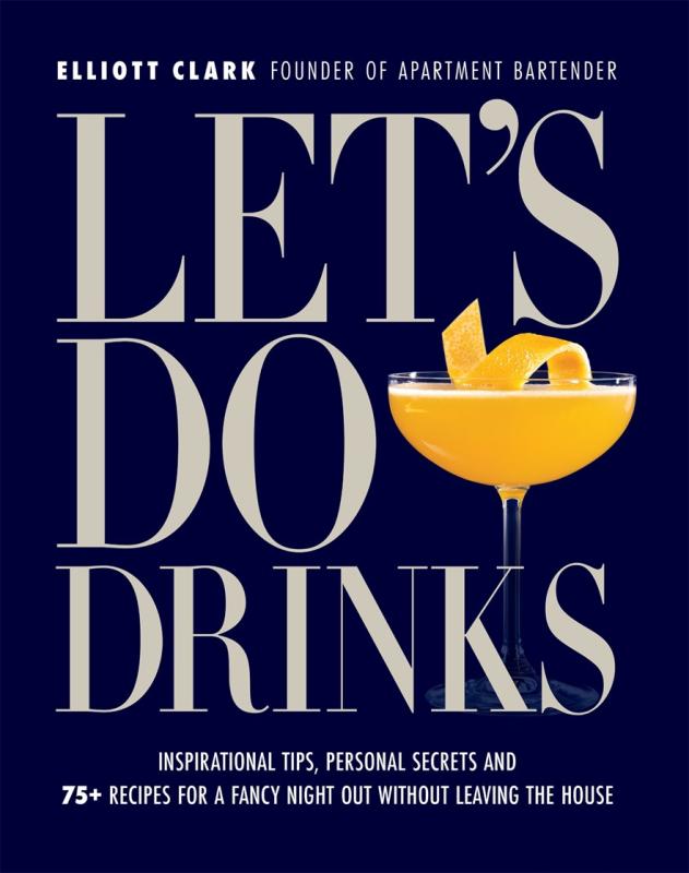 dark blue cover with light grey bold text and illustration of a glass with fruit inside