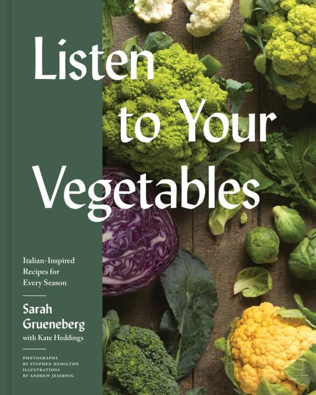 various vegetables on green cover with white text