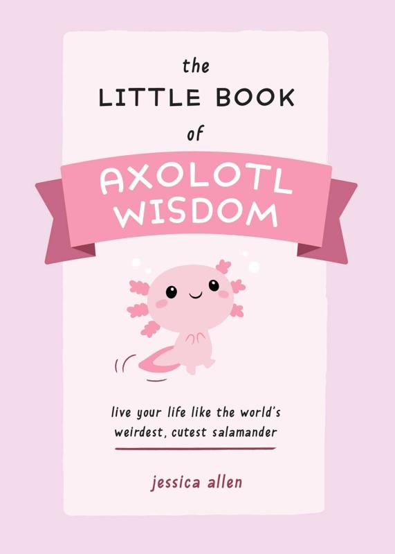 an illustration of a little pink axolotl