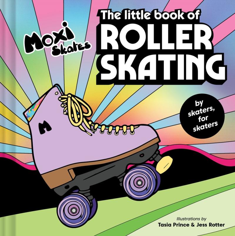 Colorful book cover featuring cartoon illustration of roller skate and retro title font.