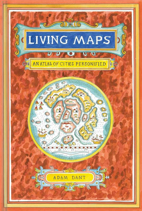orange cover with illustration of a map with yellow and blue banners