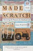 hardcover. a collage made from various scraps of paper and luggage tags with an image of a tractor and a photo of some mountains with the title text pasted on letter by letter