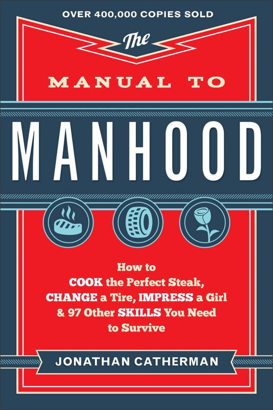 red and navy blue cover with bold white text