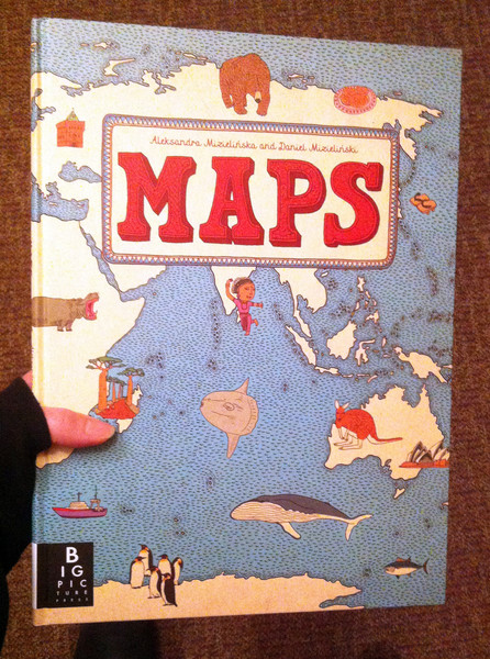 a map with images on the cover Maps by Aleksandra Mizielinska and Daniel Mizielinski