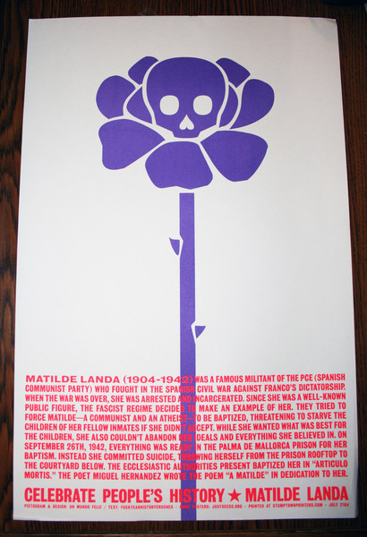 Matilde Landa poster Spanish Civil War justseeds Celebrate People's History