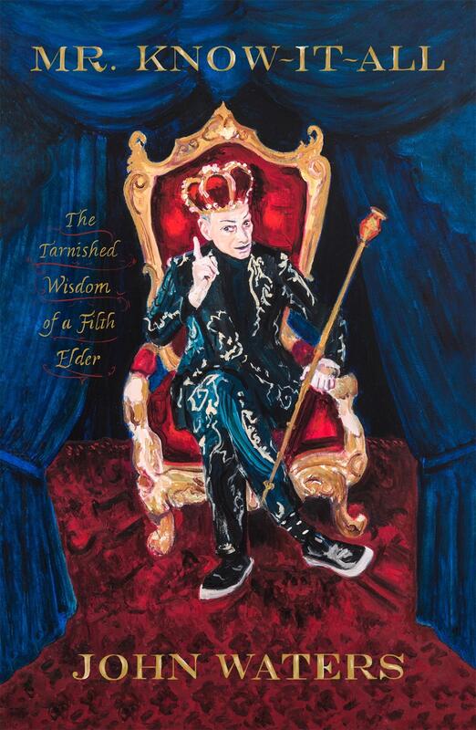 mr. waters atop a throne, with a sceptre