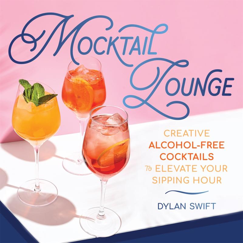pink cover with blue text and illustration of glasses with drink inside