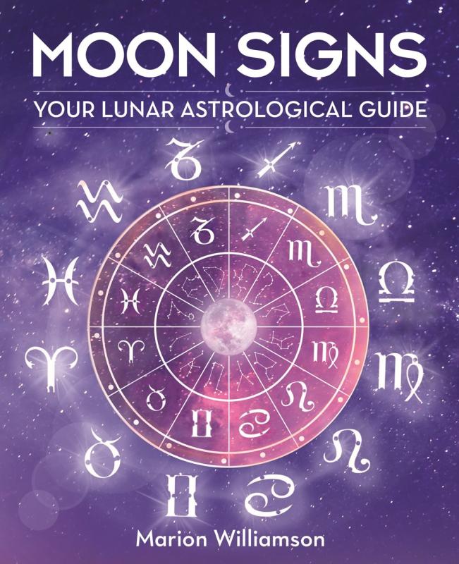 an astrology wheel with all the various signs, against a purple starscape