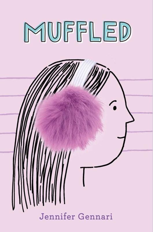 A pink cover with an illustration of a girl wearing fuzzy pink ear muffs.