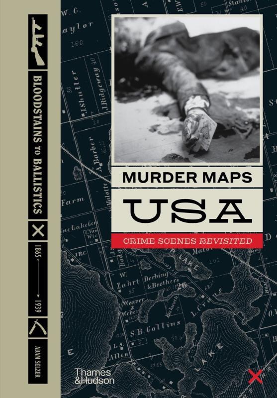 map background with a photo of a crime scene