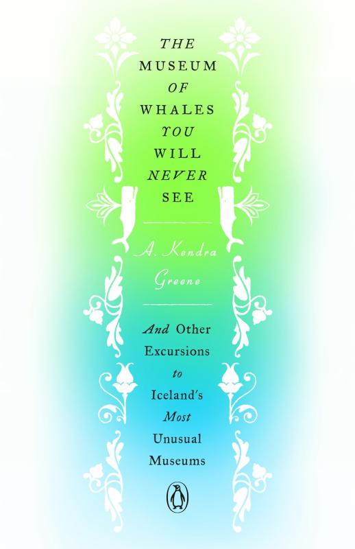 The background has two gradients mixing, yellow and blue mixing into its own green gradient. There title text is above the gradient around which are ornate flower, vine, and whale motifs 