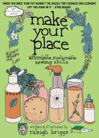 illustrations of home-made, sustainable cleaning supplies, a wreath of leaves and a baby bottle