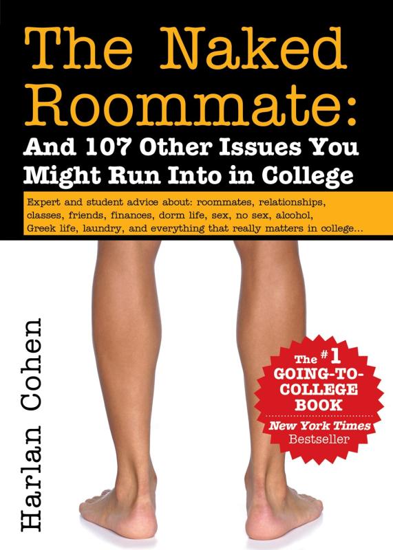 black and white cover with yellow and white text with two human legs
