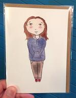 Watercolor Whippersnappers card - Natalie