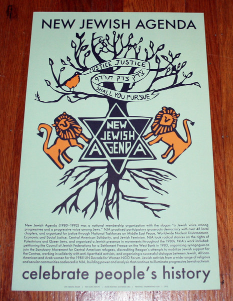 New Jewish Agenda progressive movement poster
