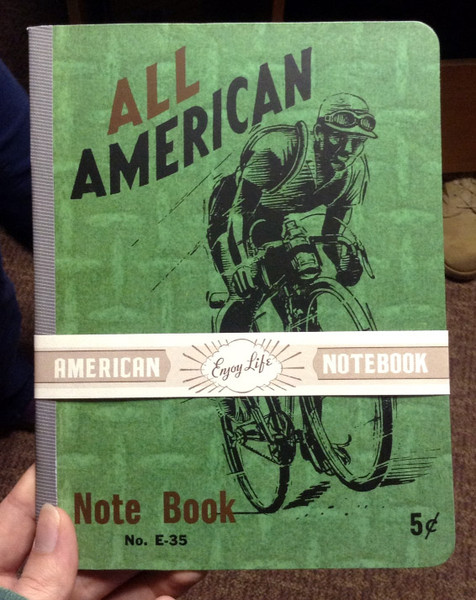 All American Bicyclist Vintage Notebook by Laughing Elephant