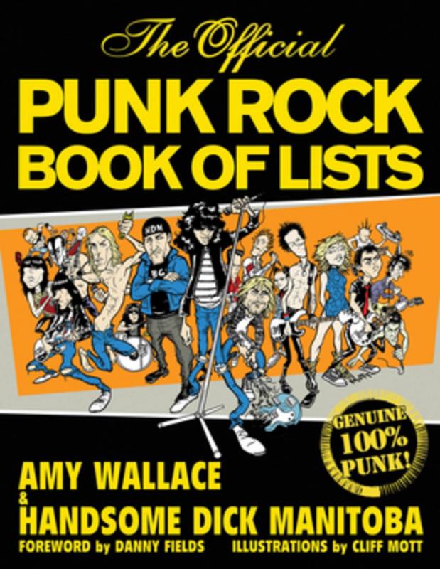 Various caricatures of punk rock artist.