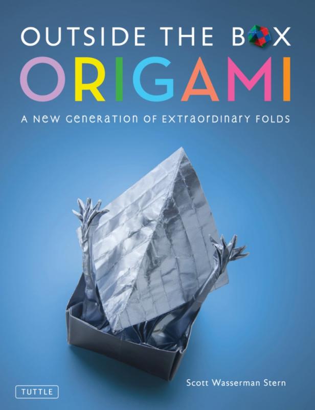 blue cover with grey paper folded into hands with rainbow text