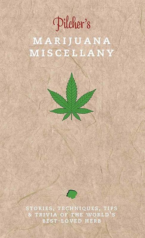 textured beige cover with green pot leaf and white text