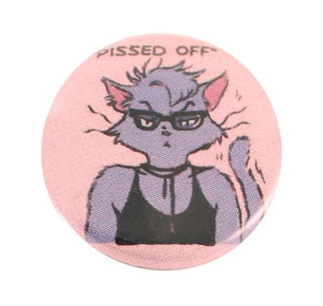 an angry cat