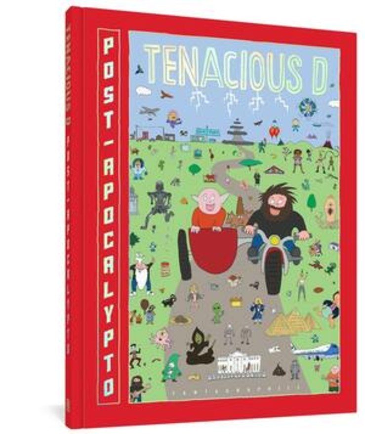 red cover with illustration of two people in a motorbike with white text