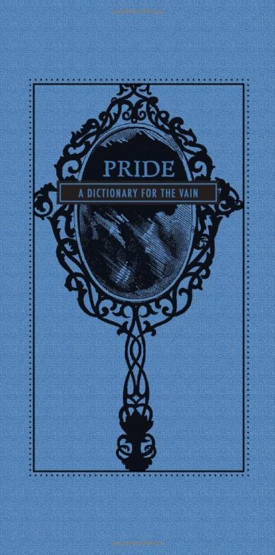 A blue cover with an ornate mirror.