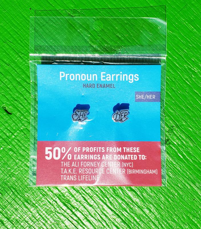 She/Her Pronoun Earrings