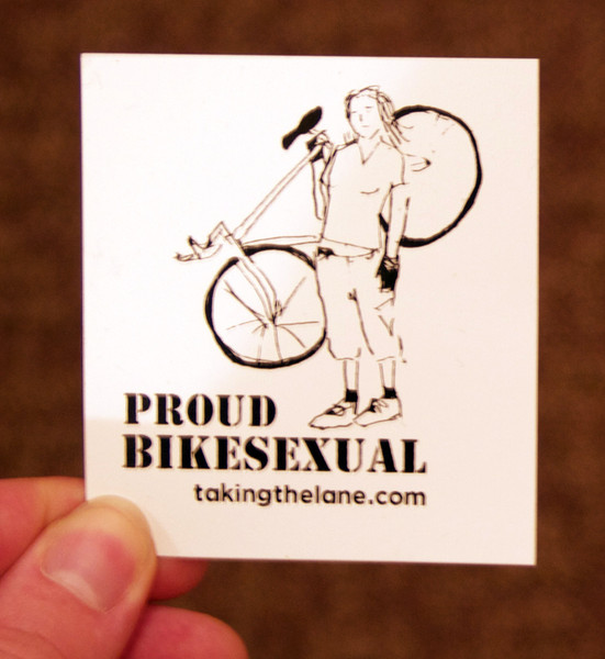 proud bikesexual vinyl sticker
