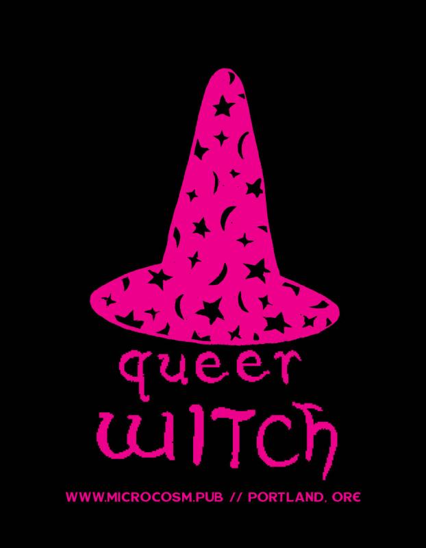 a pink witch's hat with the title beneath