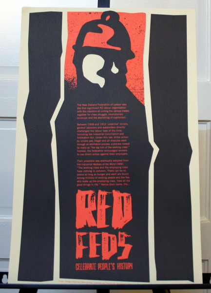 Red Feds New Zealand IWW labor organizing history poster