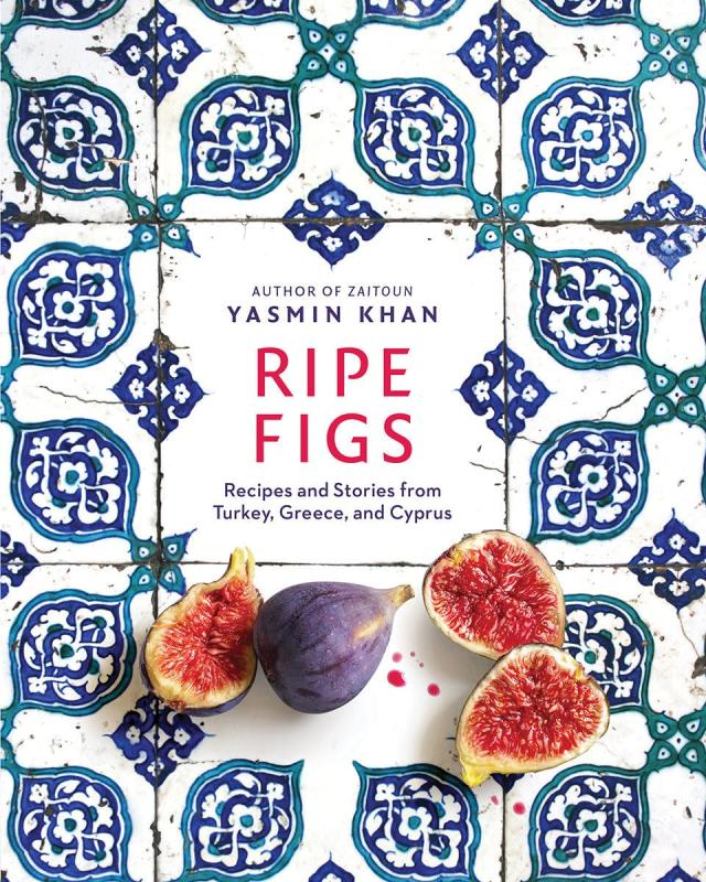 ripe figs over tile background
