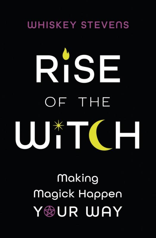 the title on a black background with a flame in place of the dot in the first i, a star in place of the dot in the second i, a crescent moon in place of the c, and a pentagram in place of the o in the subtitle
