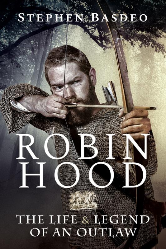 Closeup of Robin Hood shooting an arrow.