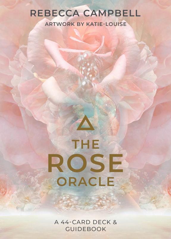 an illustrated rose with the title and a triangle superimposed in gold font