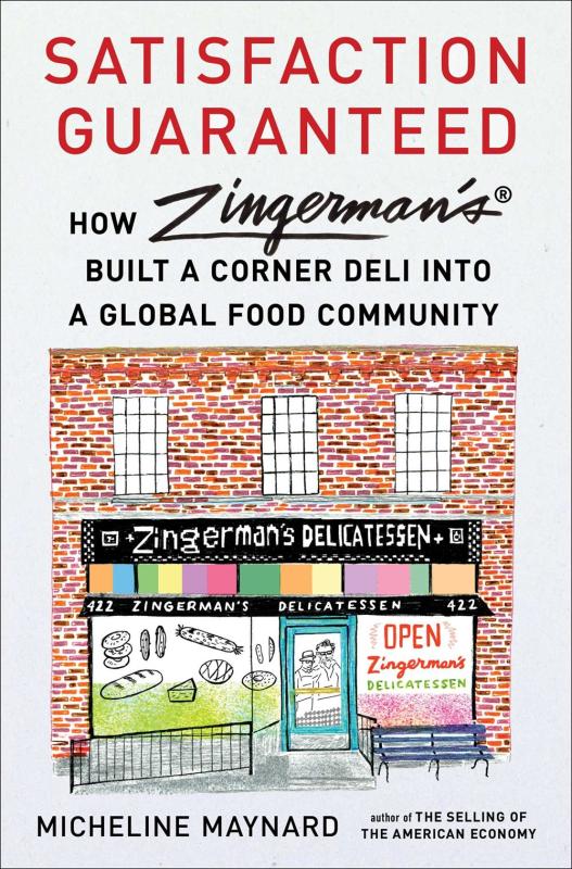 grey cover with brick building illustration with black and red text