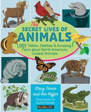 illustrations of 11 different animals in panels on the cover