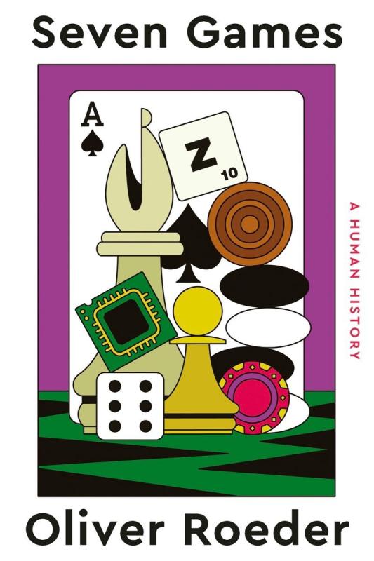 pictures of game motifs over white with a black border